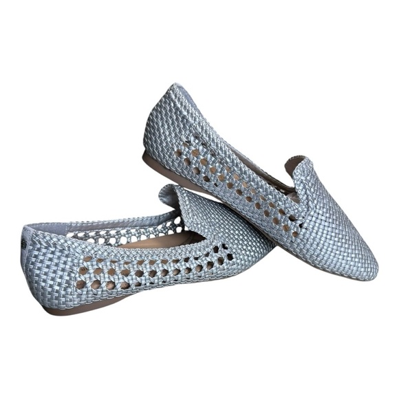 Birdies Slip-On Silver Basket Weave Starling Loafers Size 9 NWOT - Picture 3 of 8